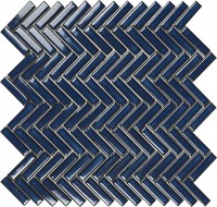 Intermatex Chevron Blue Gloss mozaik